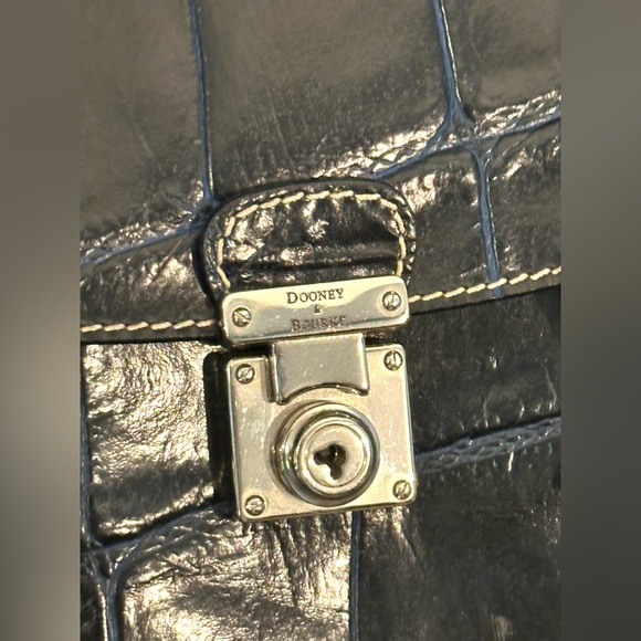RARE Vintage Dooney & Bourke Bayou Collection Mini Satchel Blue Croc VGUC - Picture 9 of 16